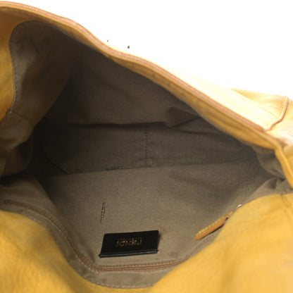 Fendi Metallic Nubuck Shoulder Bag Yellow 4 of 5