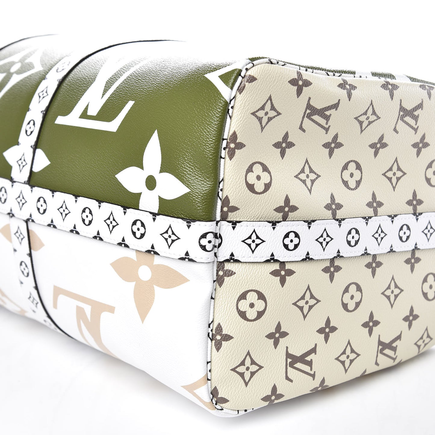 Monogram Giant Keepall Bandouliere 50 Kaki Beige
