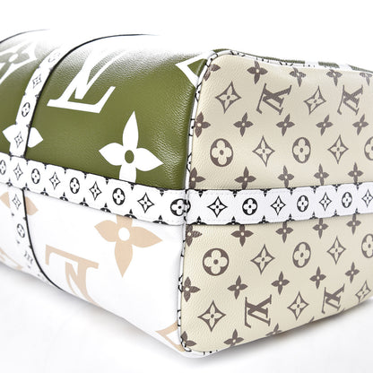 Louis Vuitton Monogram Giant Keepall Bandouliere 50 Kaki Beige 8 of 8