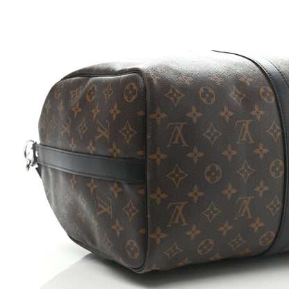 Louis Vuitton Monogram Macassar Keepall Bandouliere 45 8 of 10