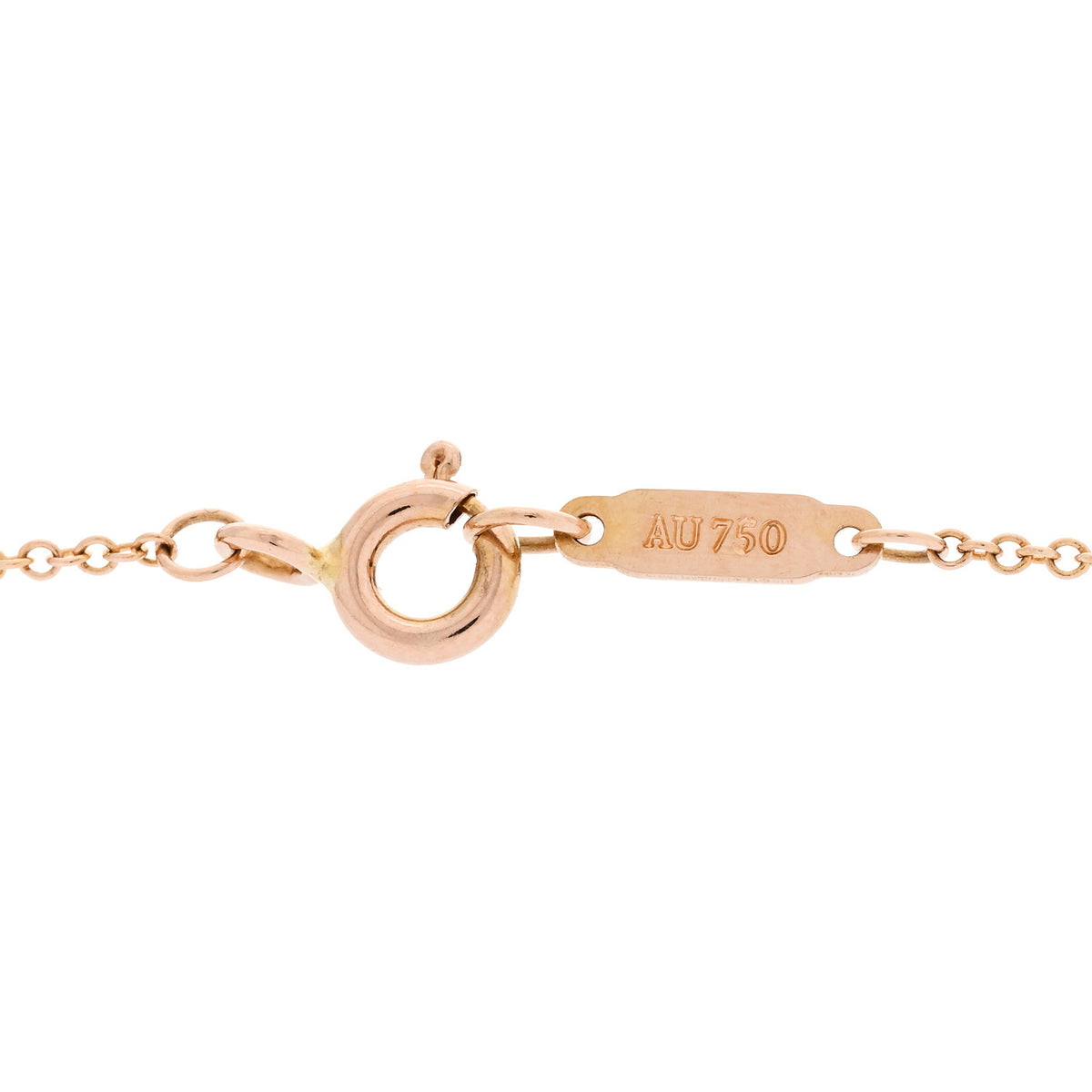 18K Rose Gold Diamond Crown Key Pendant Necklace