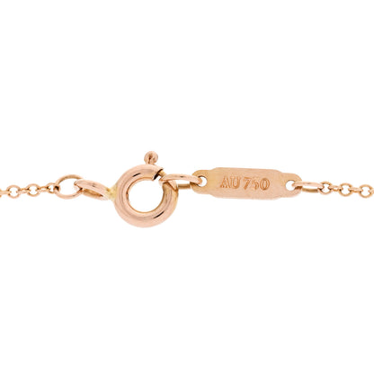 Tiffany 18K Rose Gold Diamond Crown Key Pendant Necklace 5 of 7