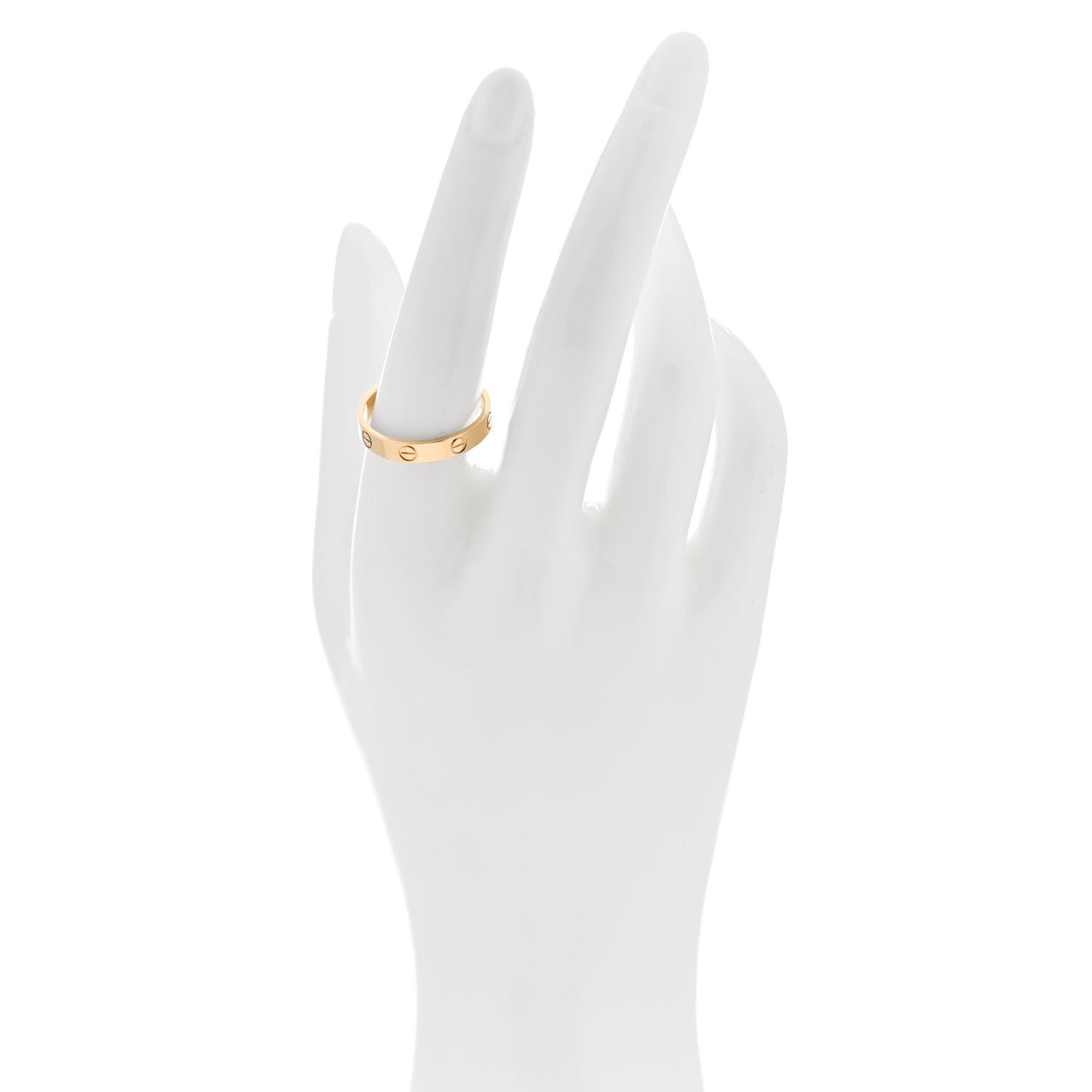 18K Yellow Gold 3.5mm LOVE Wedding Band Ring 58 8.5