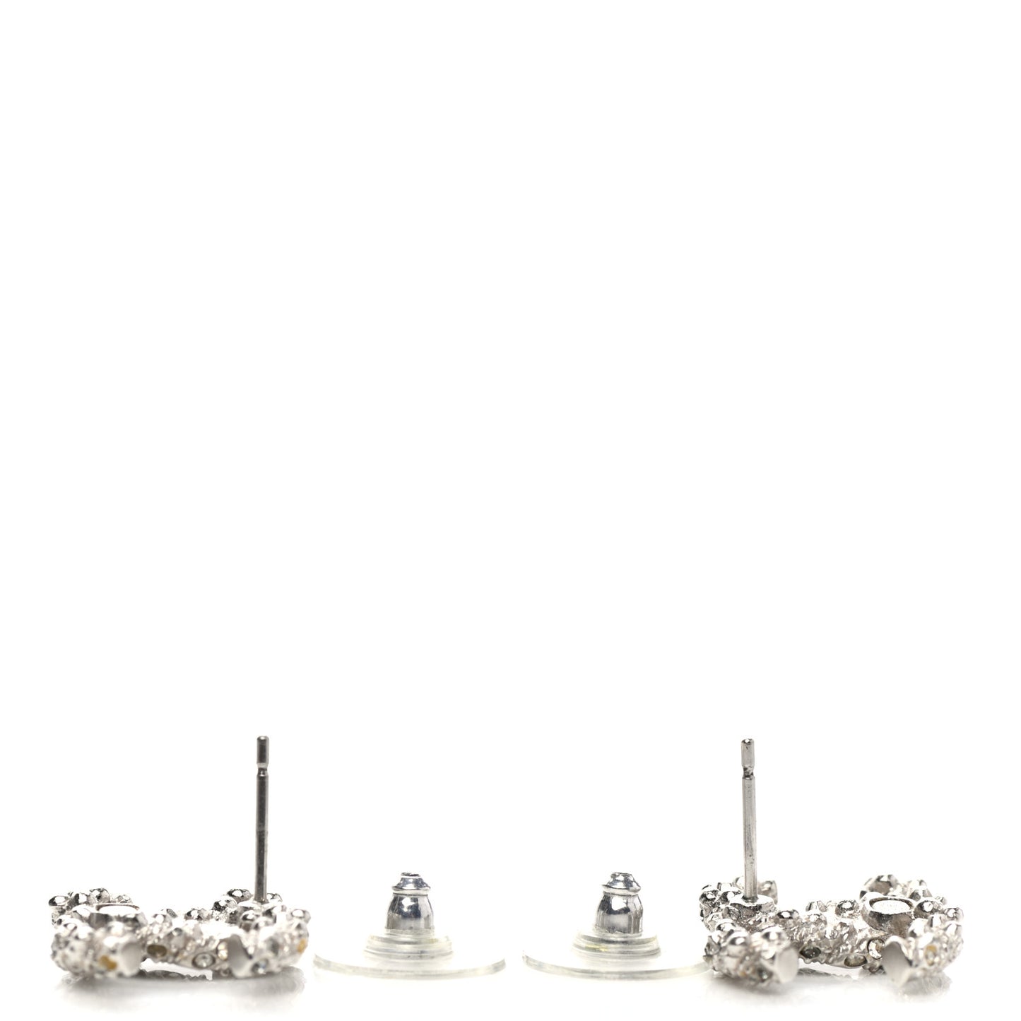 Crystal CC Earrings Silver