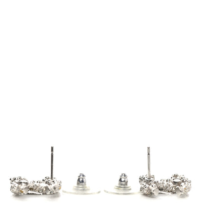 Chanel Crystal CC Earrings Silver 3 of 4