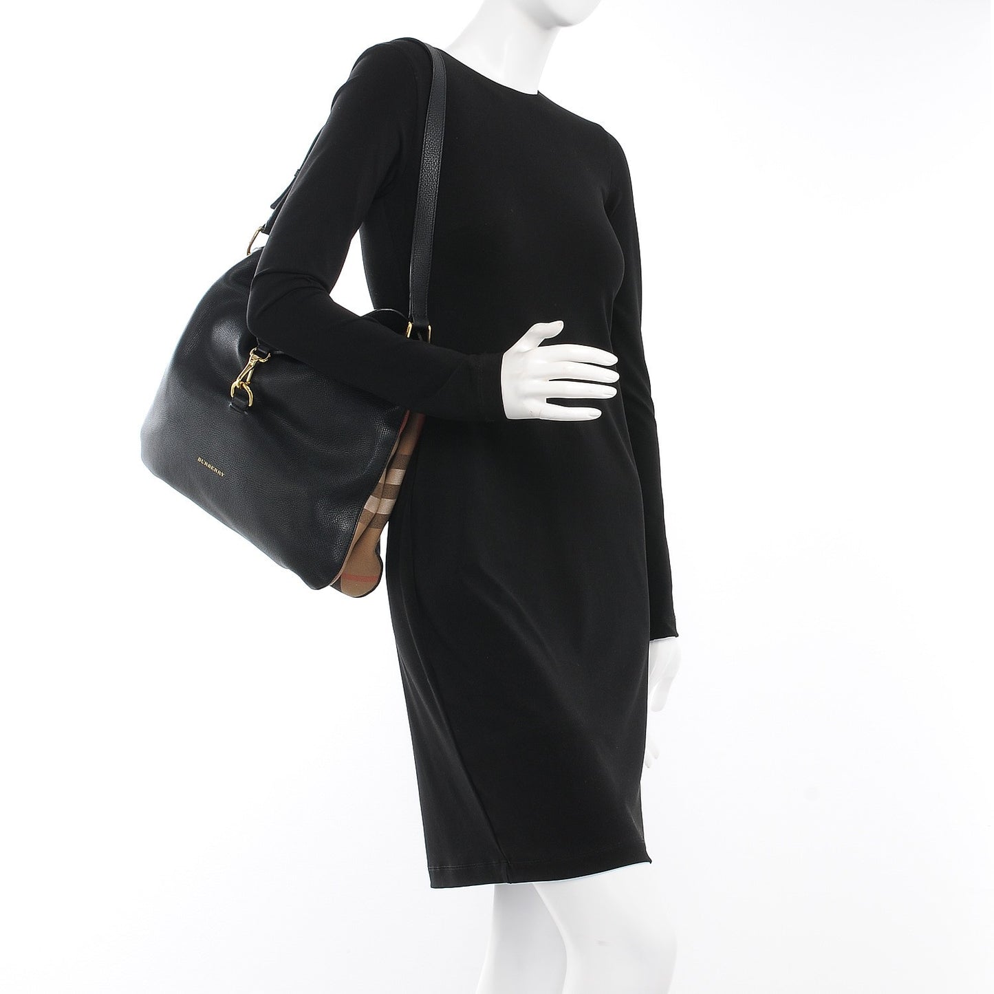 Calfskin House Check Cornwall Hobo Black