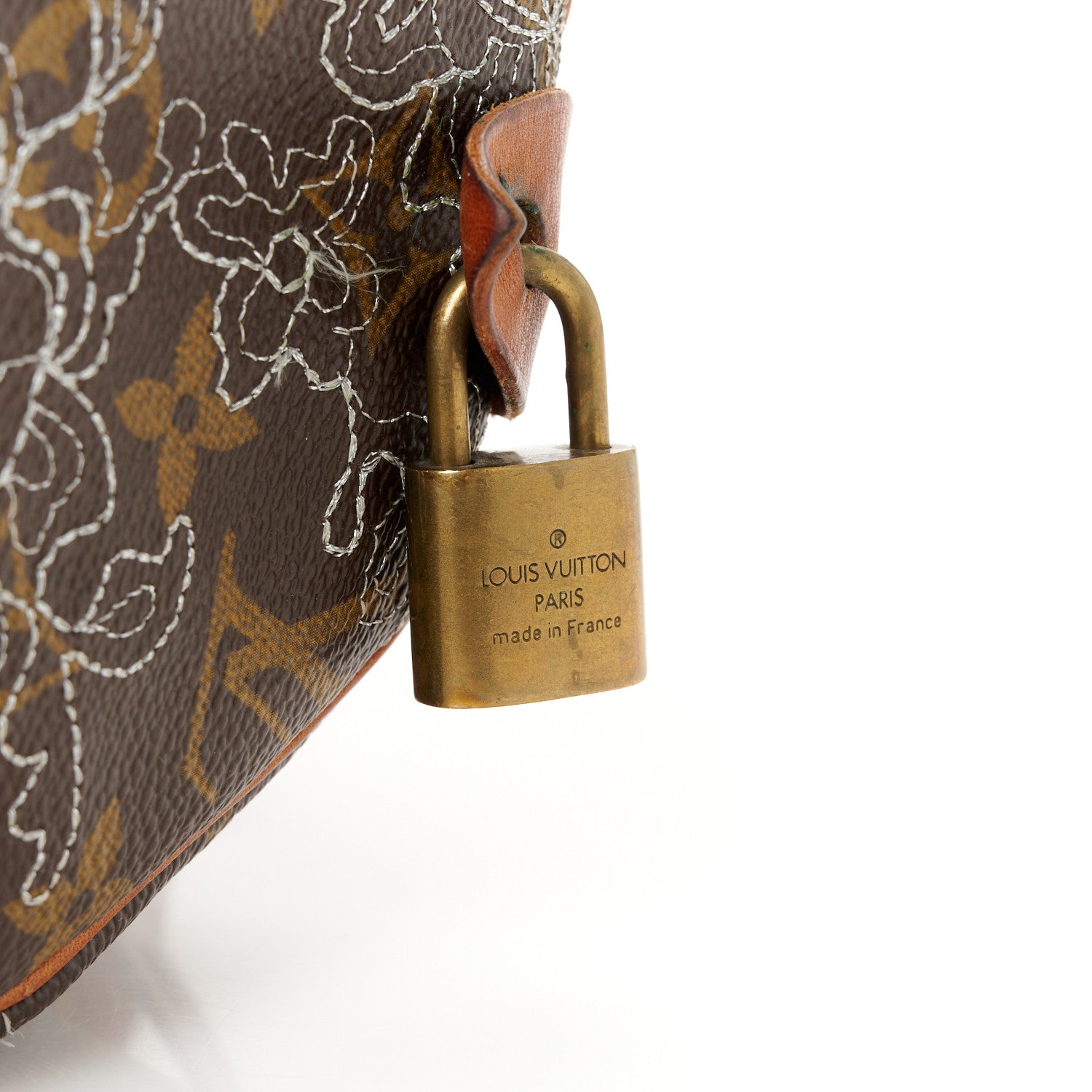Louis Vuitton Monogram Dentelle Speedy 30 Silver 9 of 16
