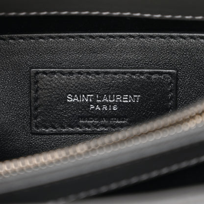 Saint Laurent Calfskin Y Quilted Monogram Small Loulou Chain Satchel Storm 6 of 10
