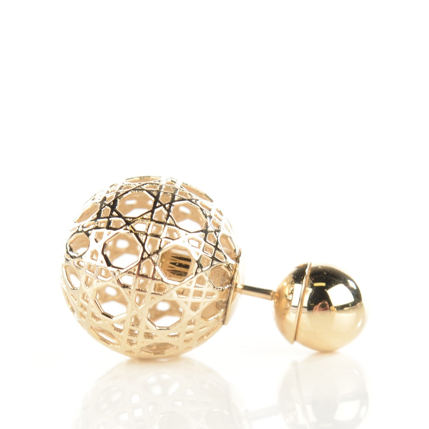 Cannage Mise En Dior Tribal Earrings Gold