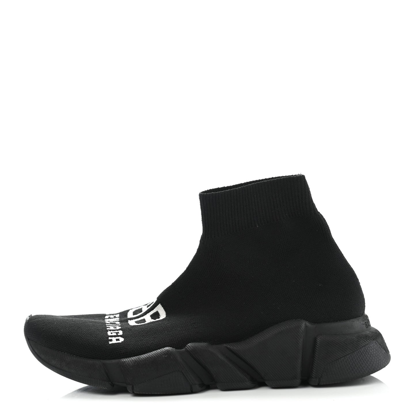 Neoprene Knit Logo Womens Speed Sneakers 36 Black