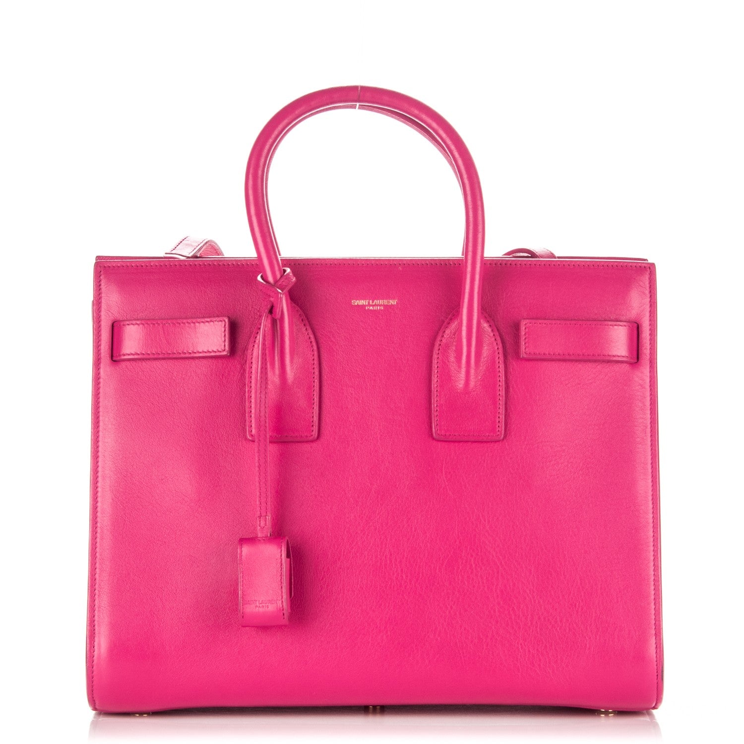 Saint Laurent Calfskin Small Sac De Jour Lipstick Fuchsia 1 of 7