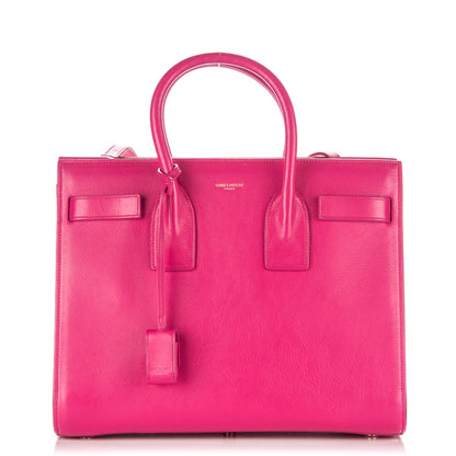 Saint Laurent Calfskin Small Sac De Jour Lipstick Fuchsia 1 of 7