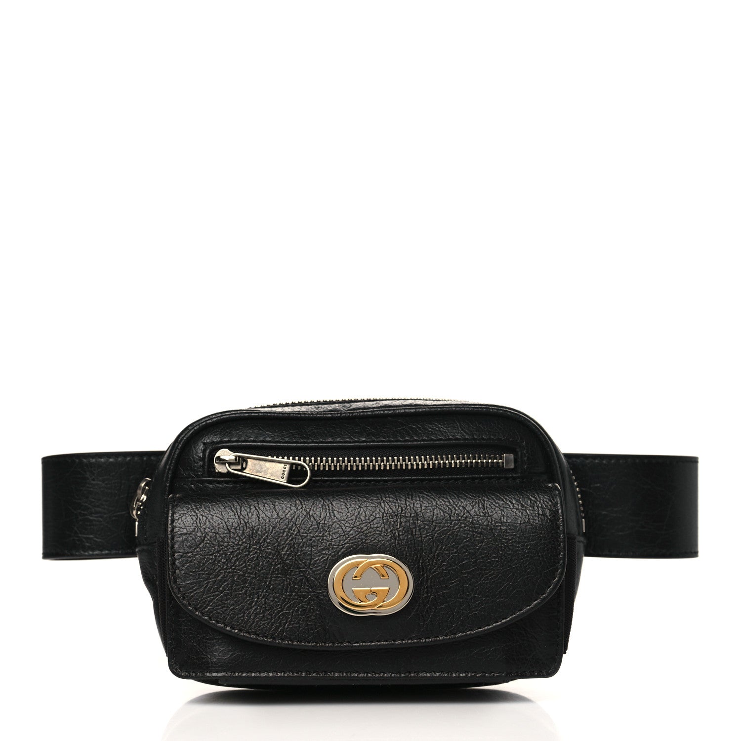 Gucci Fluffy Calfskin Mini Morpheus Belt Bag 70 28 Black 1 of 10