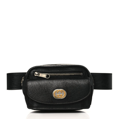 Gucci Fluffy Calfskin Mini Morpheus Belt Bag 70 28 Black 1 of 10