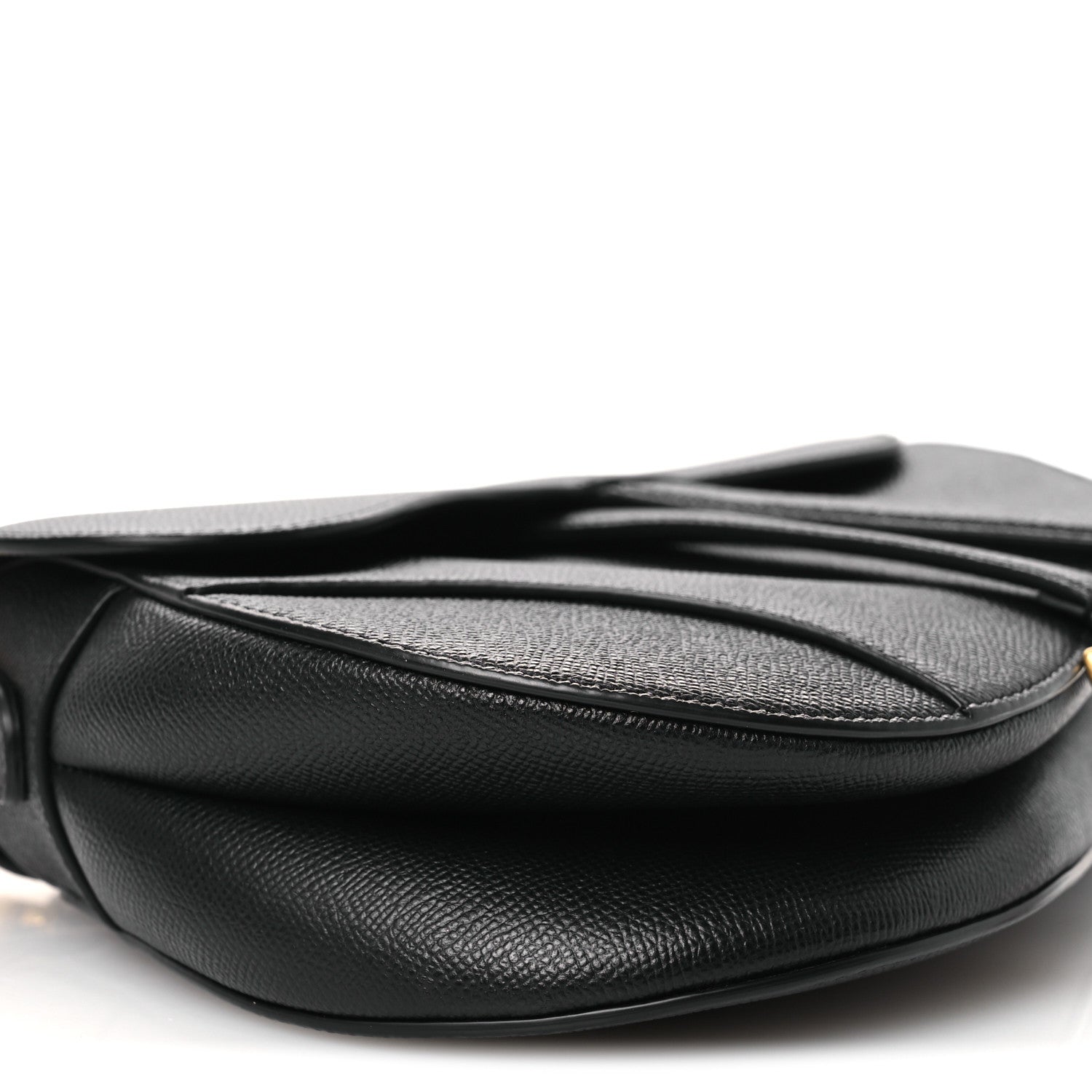 Christian Dior Grained Calfskin Saddle Bag Black 1895418