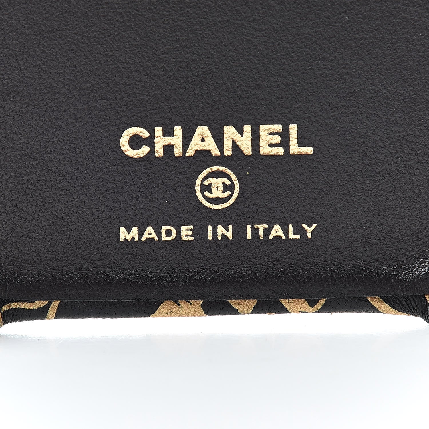 Chanel Lambskin Quilted iPhone X Coco Tech Egyptian Graffiti Case Black Gold 6 of 7