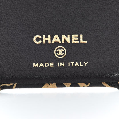 Chanel Lambskin Quilted iPhone X Coco Tech Egyptian Graffiti Case Black Gold 6 of 7