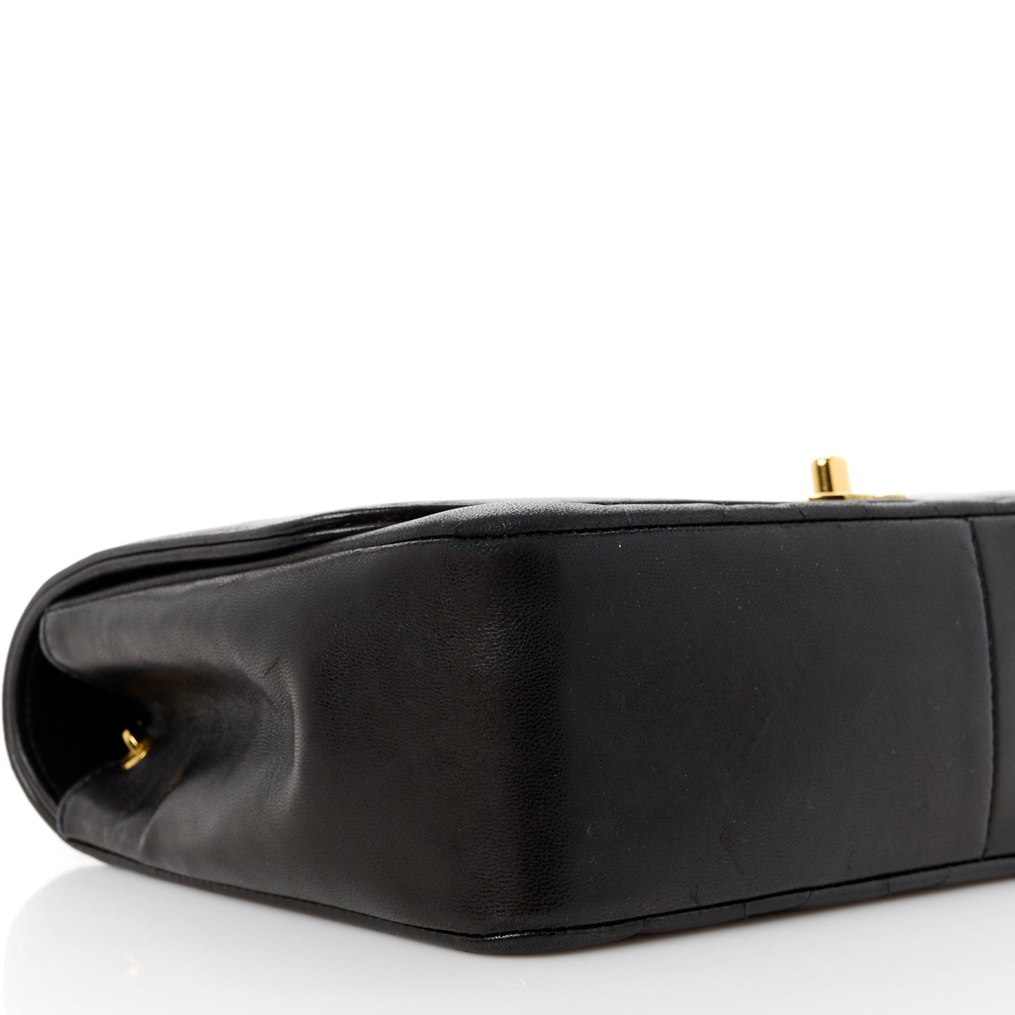 Lambskin Quilted Medium Single Flap Black