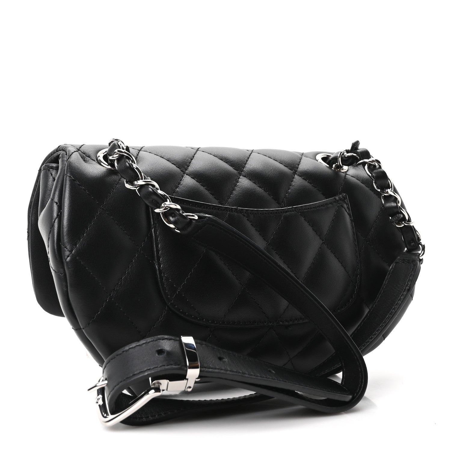 Chanel Calfskin Quilted CC Uniform Flap Belt Bag Black 2 of 10