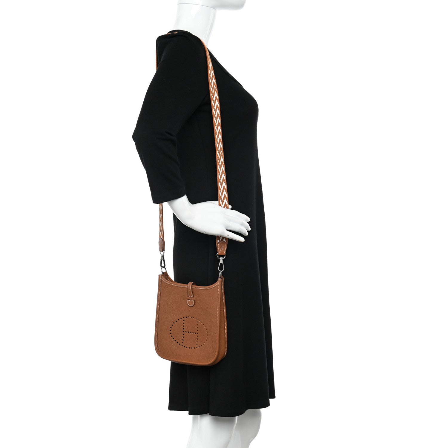 Hermes Taurillon Maurice Amazone Evelyne TPM Gold White 2 of 13