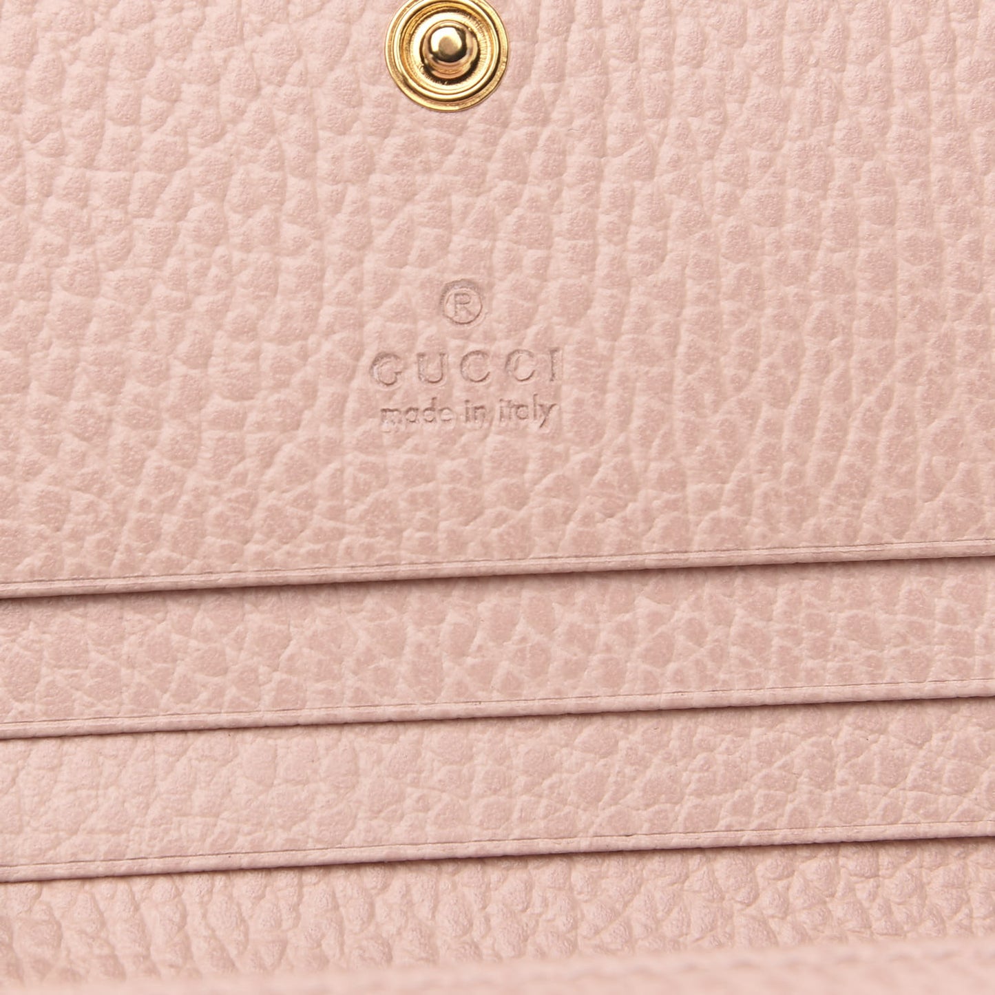 Dollar Calfskin GG Marmont Card Case Perfect Pink