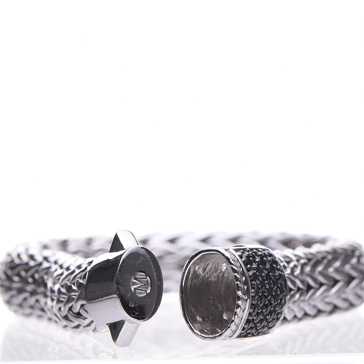 John Hardy Sterling Silver Black Sapphire Classic Chain Bracelet M 6 of 6