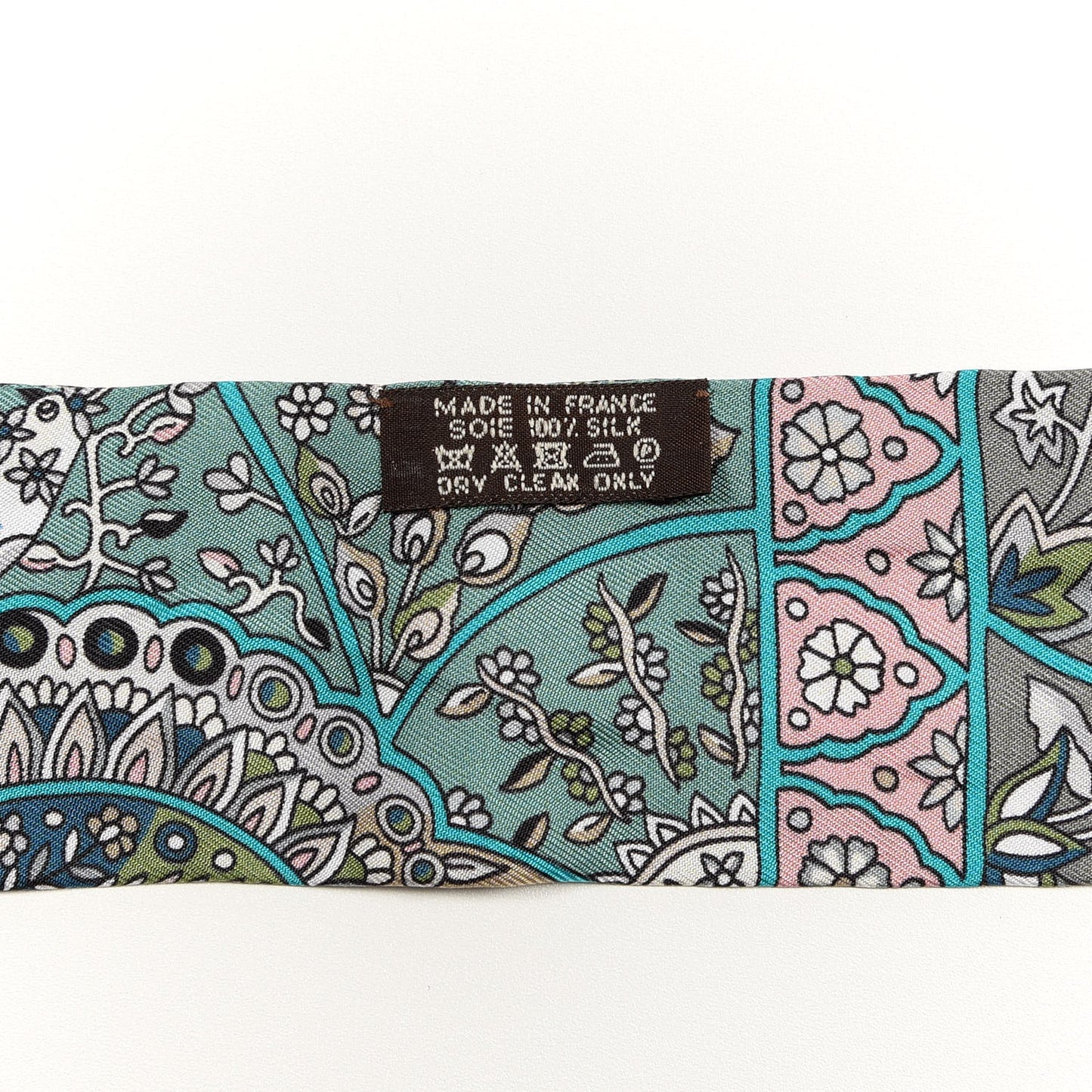 Silk Au Pays Des Oiseaux Fleurs Twilly Canard Gris Vieux Rose