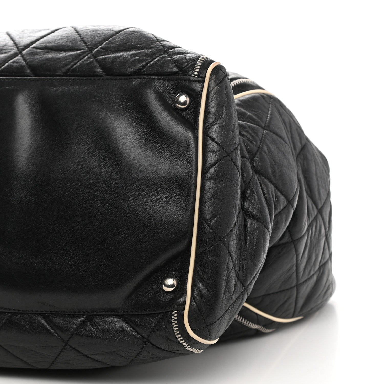 Chanel Lambskin Quilted Large East West Tote Black 11 of 11