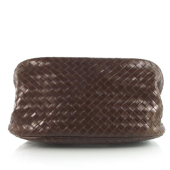 Leather Intrecciato Woven Tote Ebano