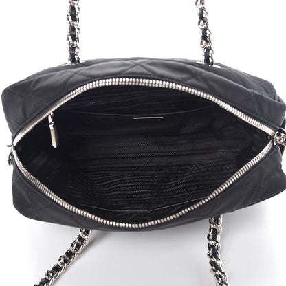 Prada Nylon Tessuto Impuntu Quilted Shoulder Bag Black 5 of 12