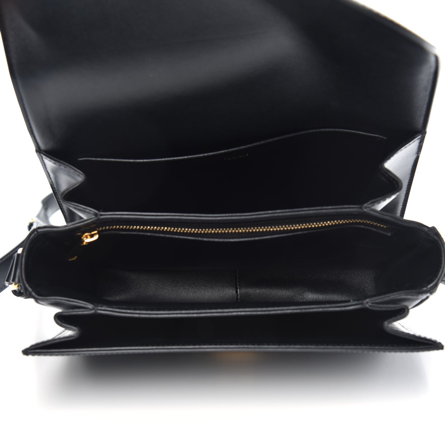 Celine Shiny Calfskin Medium Triomphe Black 5 of 10