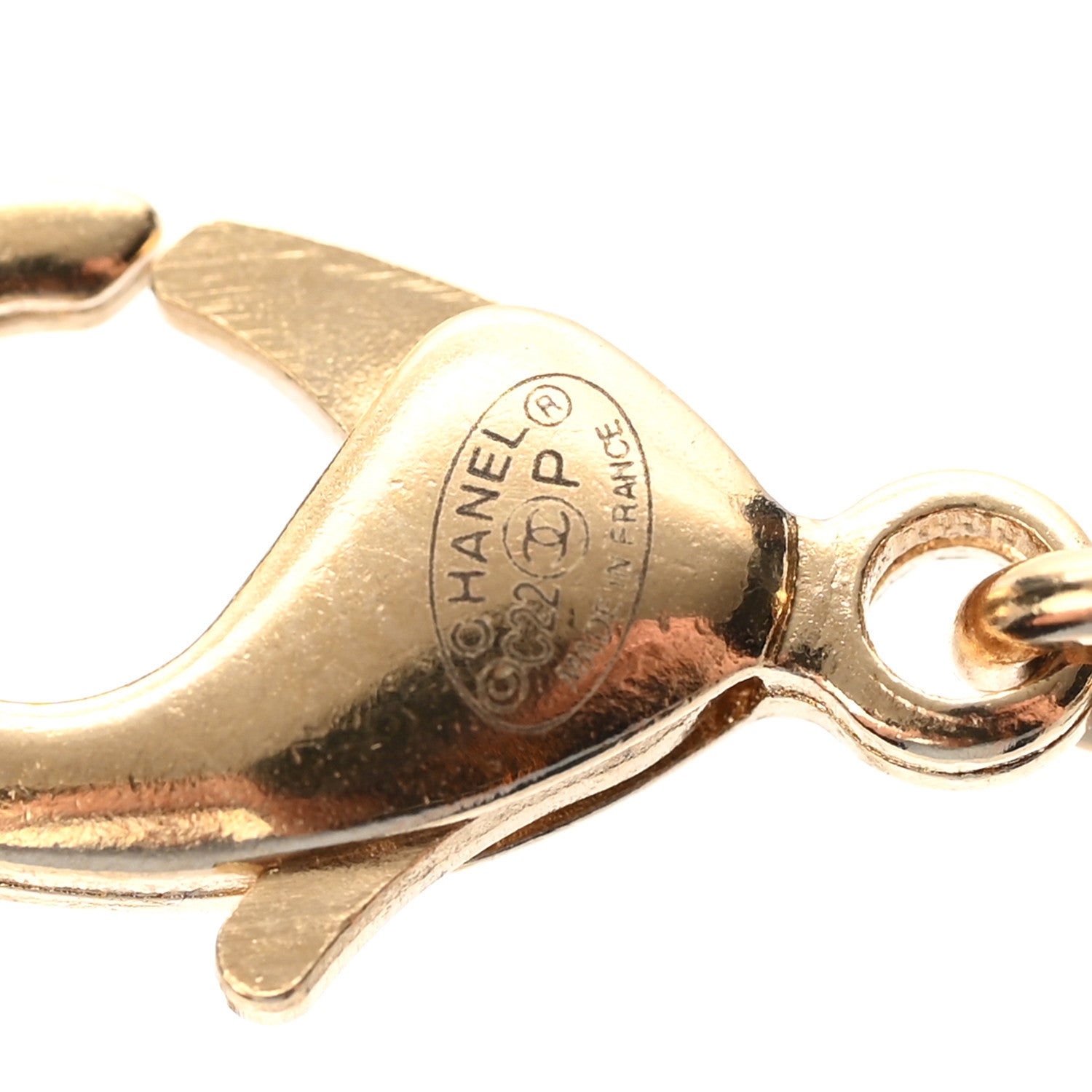 Chanel Metal Crystal CC Boy Pendant Long Necklace Gold 5 of 6