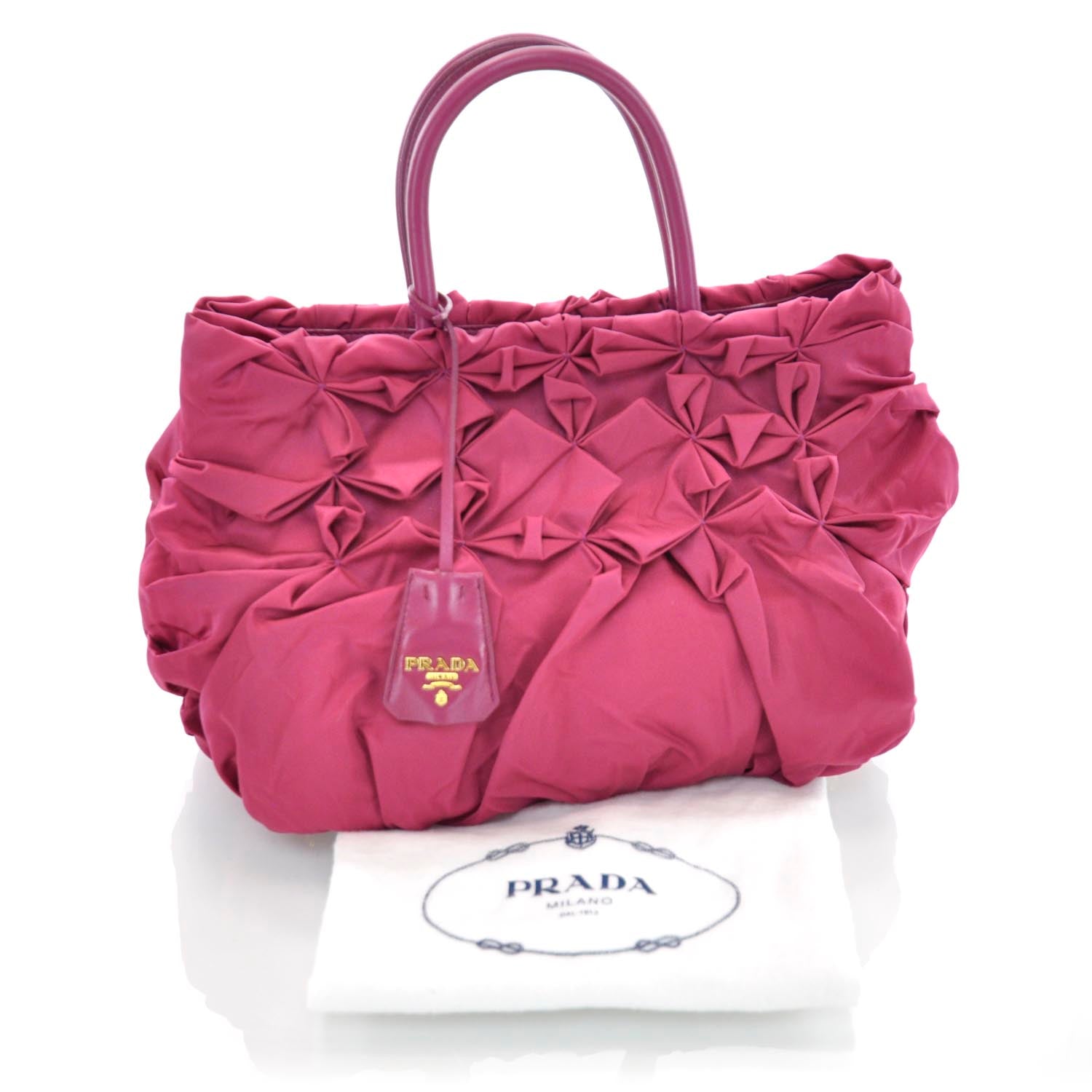 Prada Tessuto Nylon Origami Pleated Tote 3 of 9