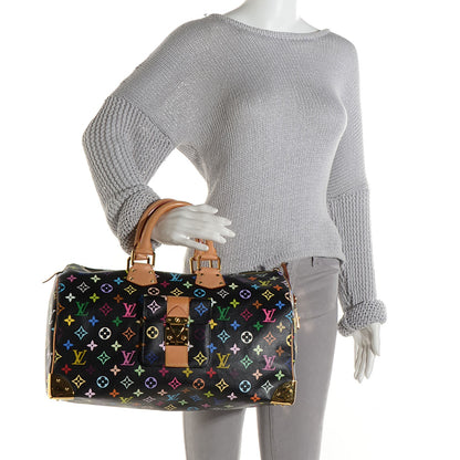 Louis Vuitton Monogram Multicolor Speedy 40 Black 2 of 8
