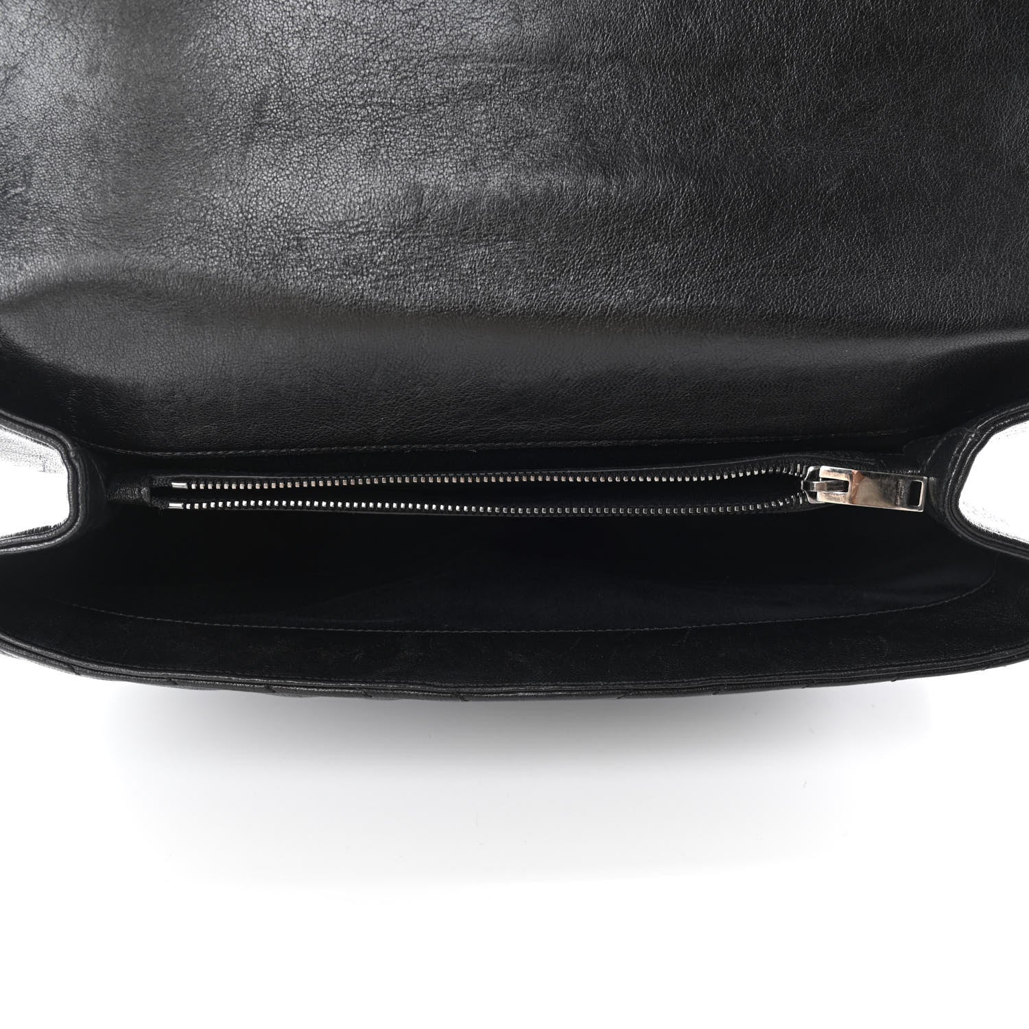 Saint Laurent Sheepskin Matelasse Chevron Monogram Large College Satchel Black 4 of 4