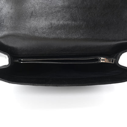 Saint Laurent Sheepskin Matelasse Chevron Monogram Large College Satchel Black 4 of 4
