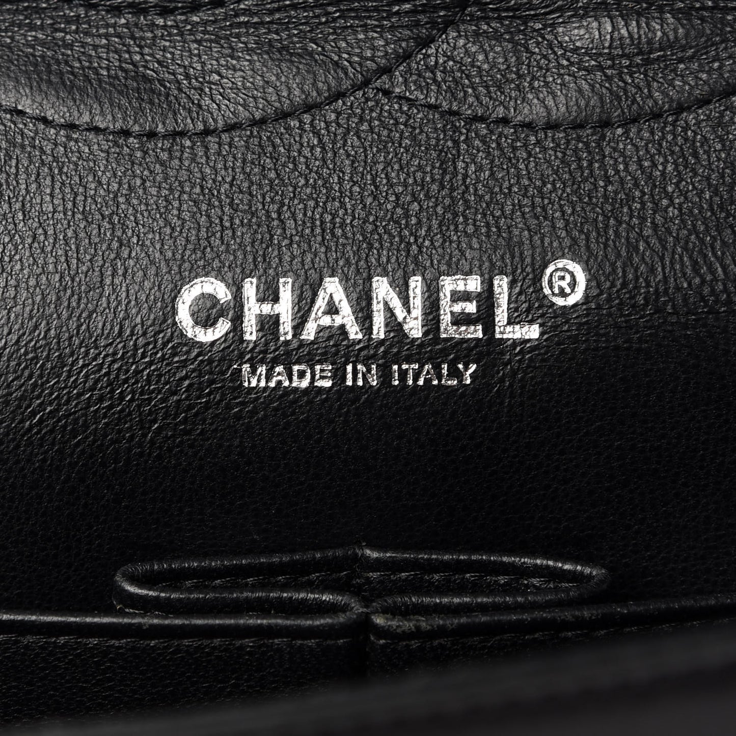 Patent Quilted Jumbo Double Flap Black