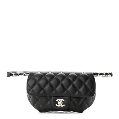 Chanel Calfskin Quilted CC Uniform Flap Belt Bag Black 1 of 11