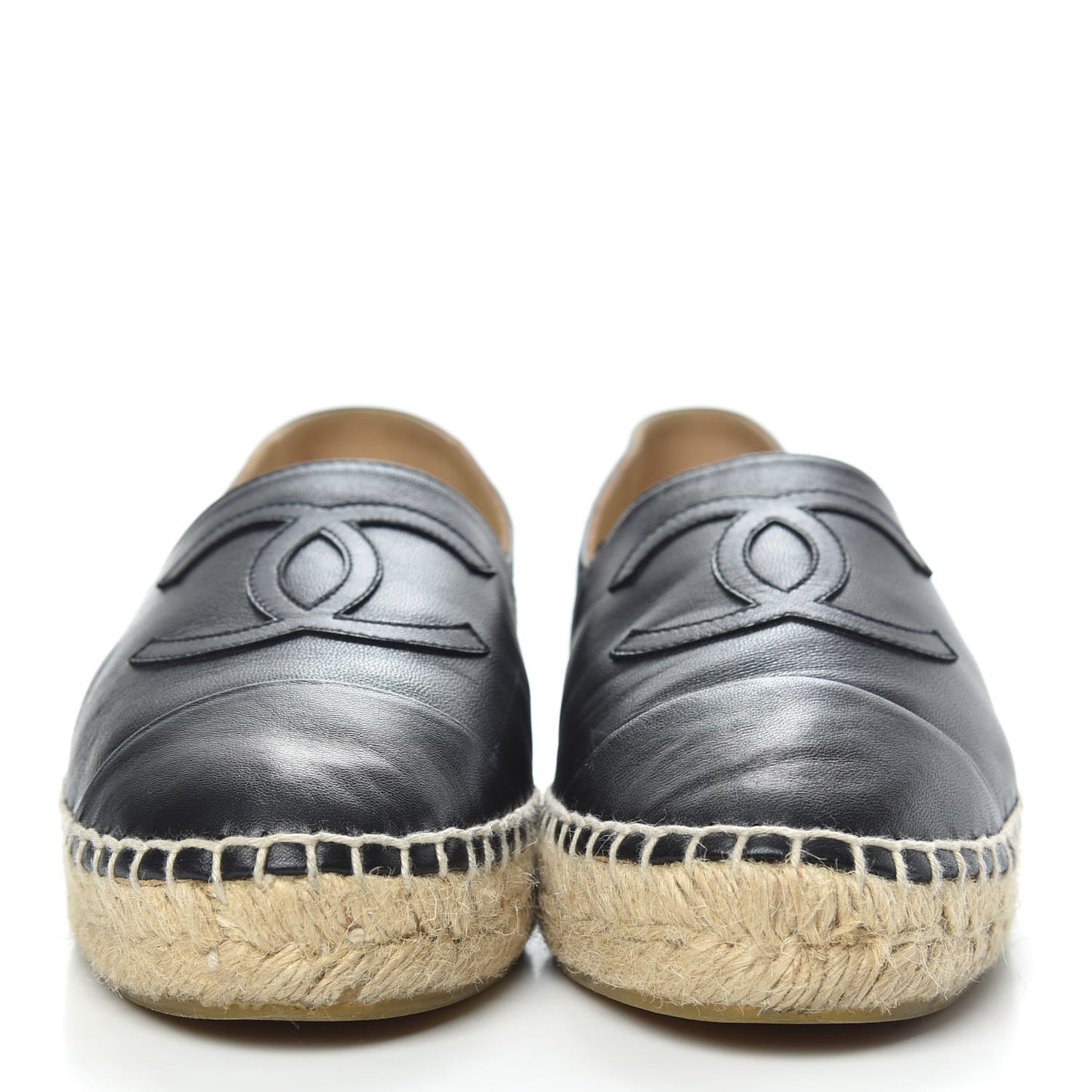 Lambskin CC Espadrilles 37 Black