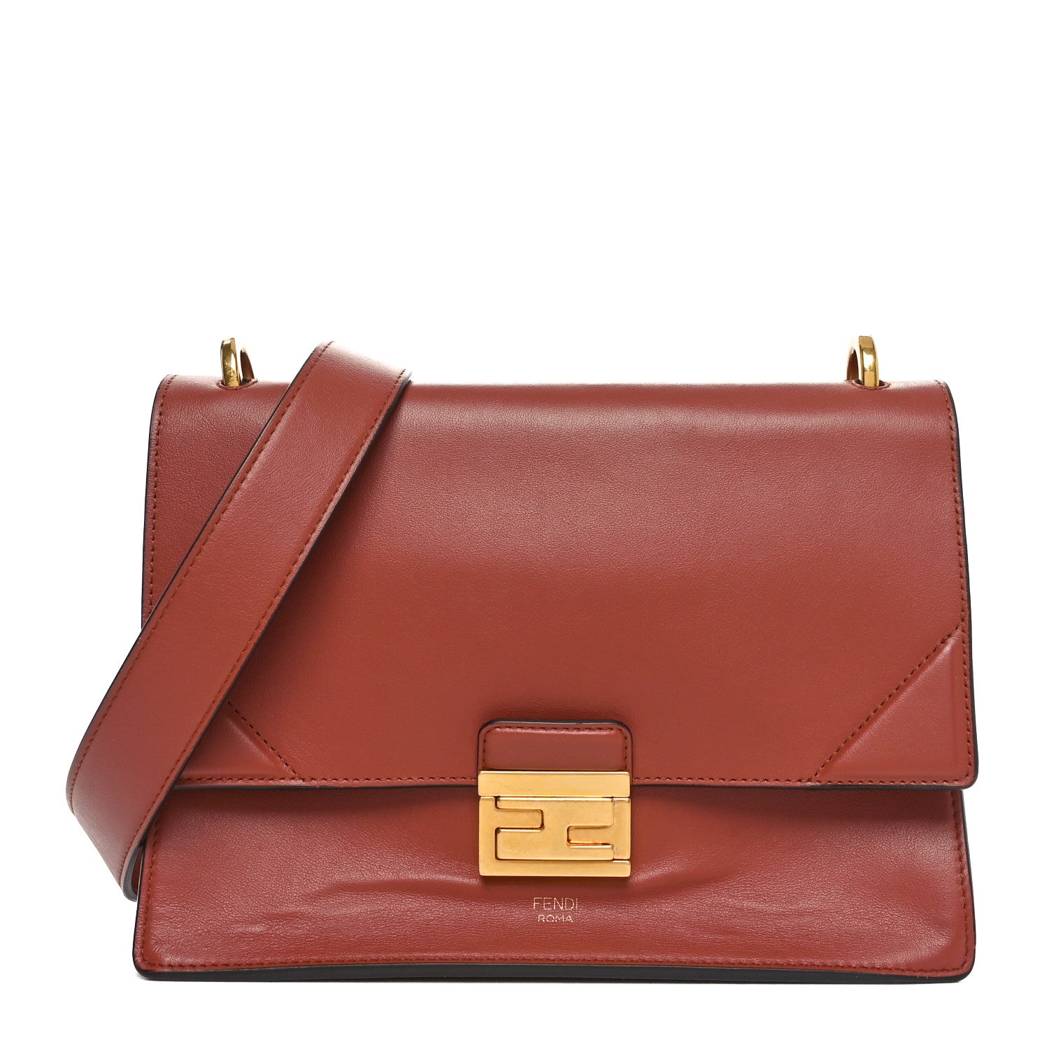 Fendi Vitello Grace Matte F is Fendi Kan U Shoulder Bag Rust 1 of 9