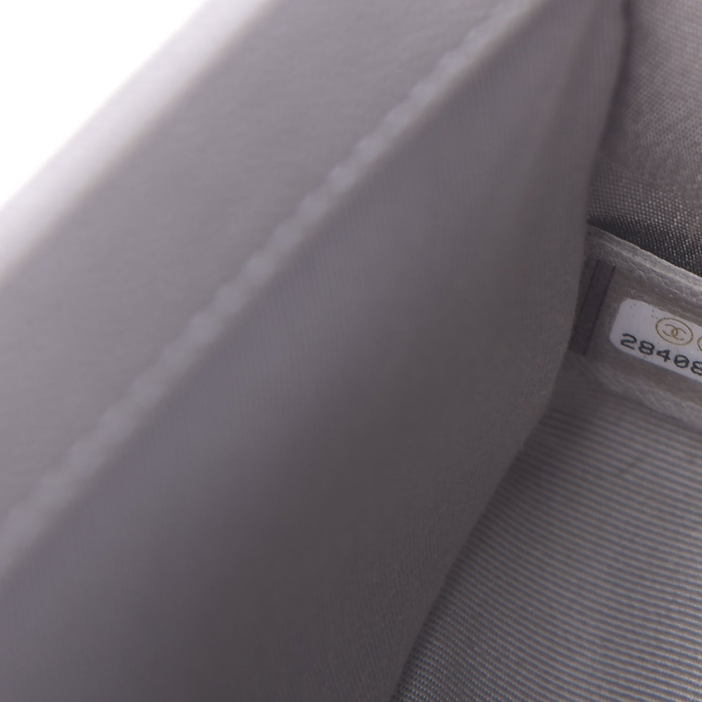 Caviar Quilted Small Boy Flap Grey