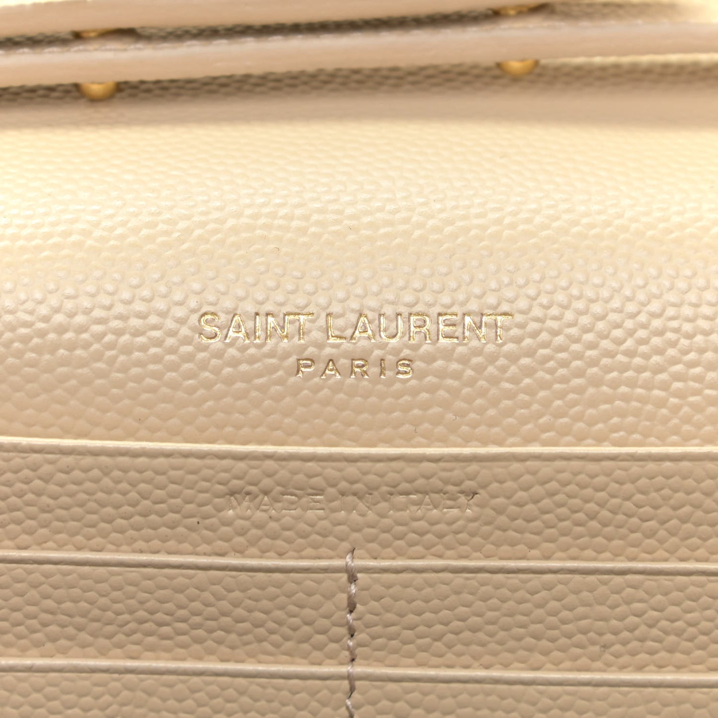 Grain De Poudre Matelasse Chevron Monogram Chain Wallet Nude Powder