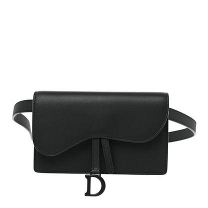 Christian Dior Ultra Matte Calfskin Saddle Belt Bag Black 1 of 15