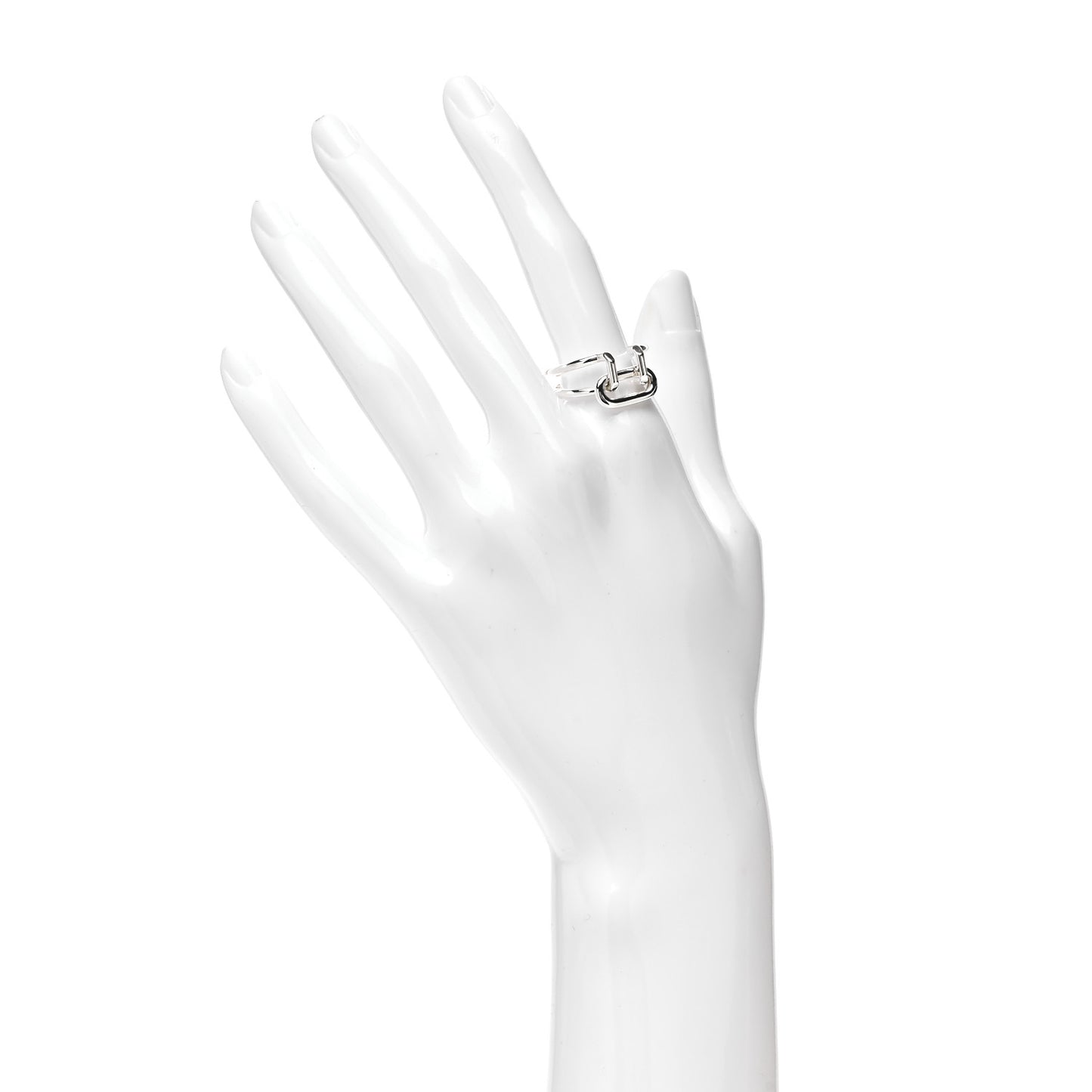 Sterling Silver HardWear Two-Row Ring 56 7.75