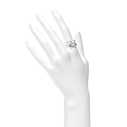 Tiffany Sterling Silver HardWear Two-Row Ring 56 7.75 2 of 4