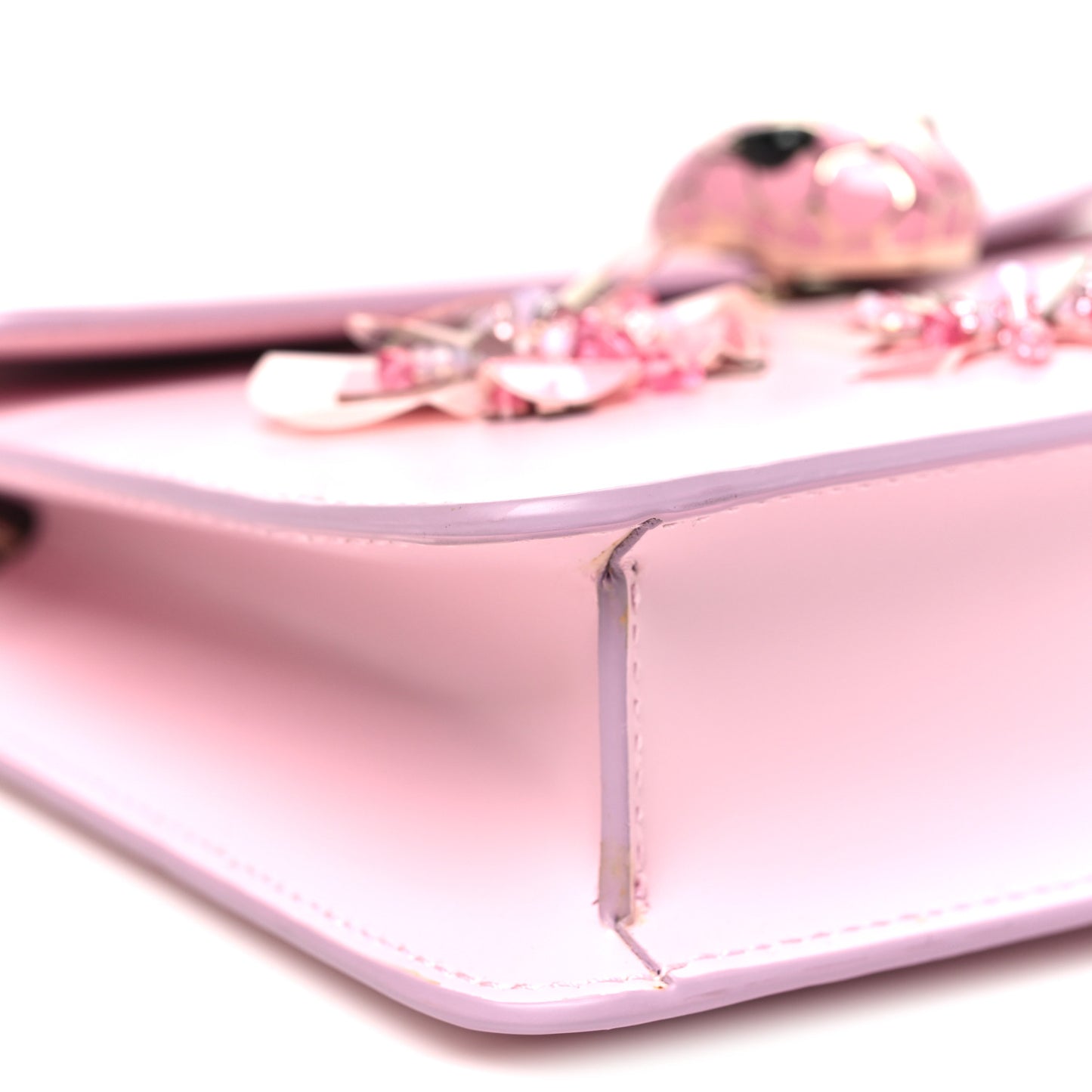 Nappa Crystal Butterfly Embellished Serpenti Forever Crossbody Pink