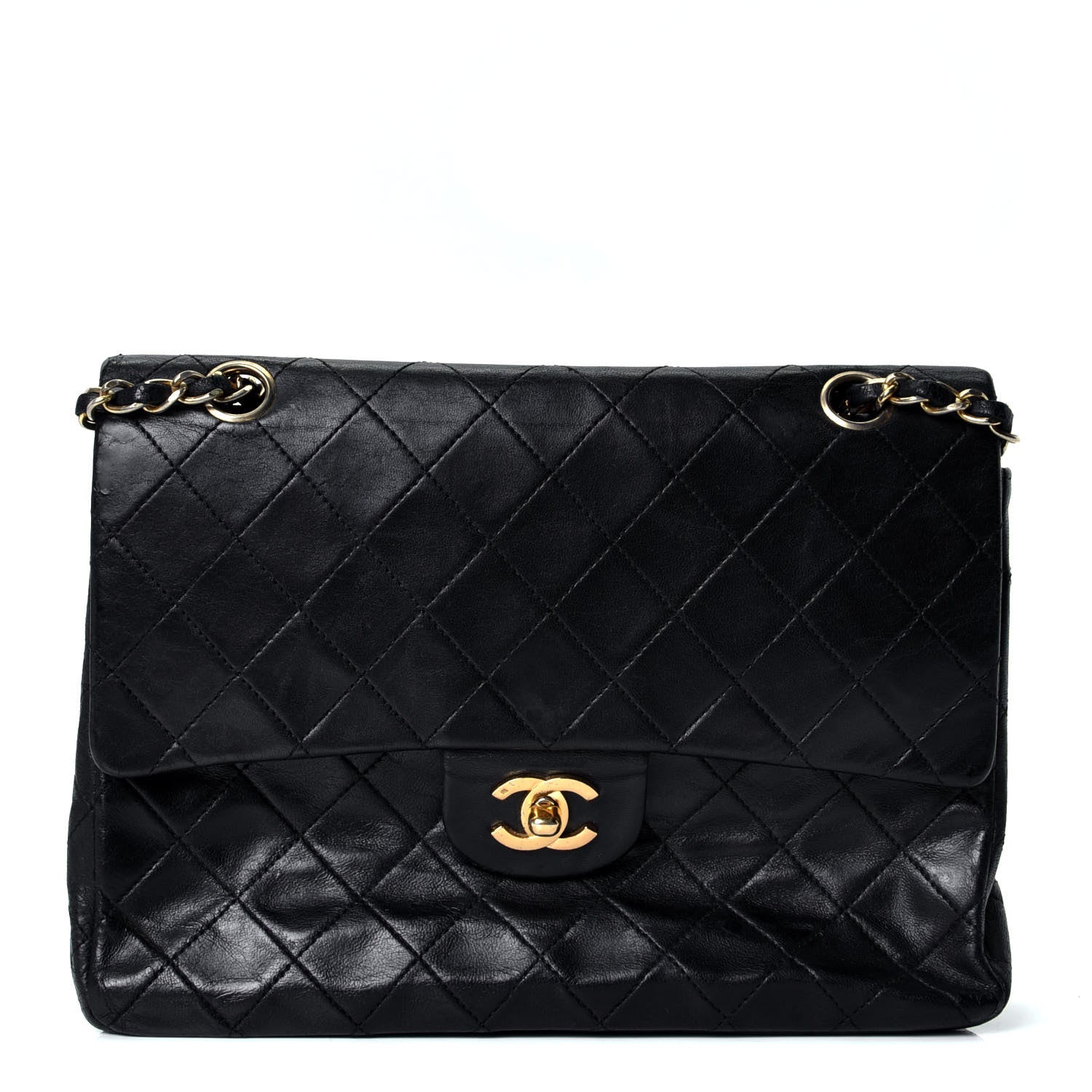 Chanel Lambskin Quilted Medium Double Flap Black 1 of 4