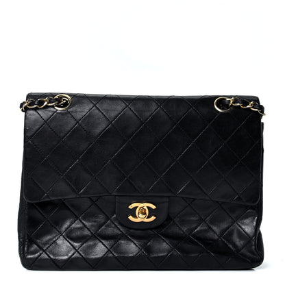 Chanel Lambskin Quilted Medium Double Flap Black 1 of 4