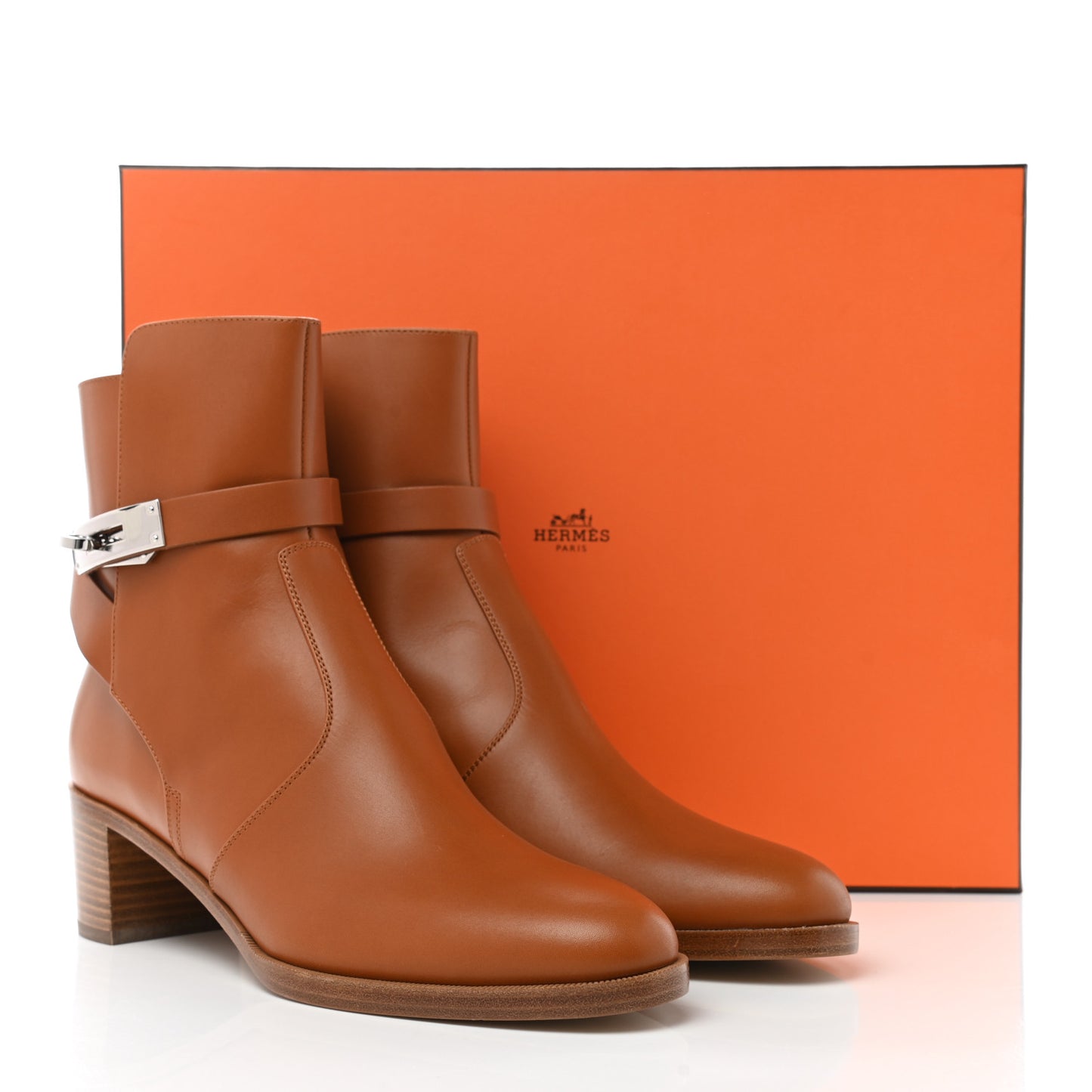 Calfskin Frenchie 50 Ankle Boots 39 Naturel