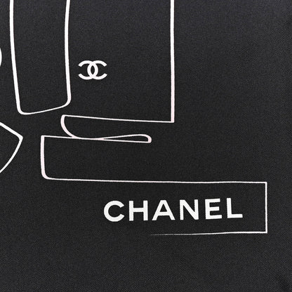 Chanel Silk CC Square Scarf Black Multicolor 2 of 4